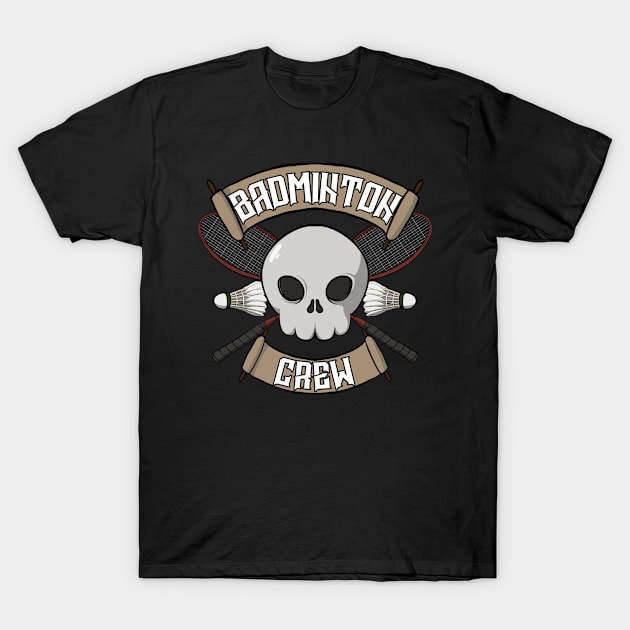 Badminton crew Jolly Roger T-Shirt by RampArt